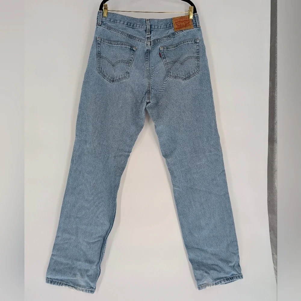 Levis 550 Relaxed‎ Fit Tapered Leg Light Wash Blue Denim Jeans Mens 34x34